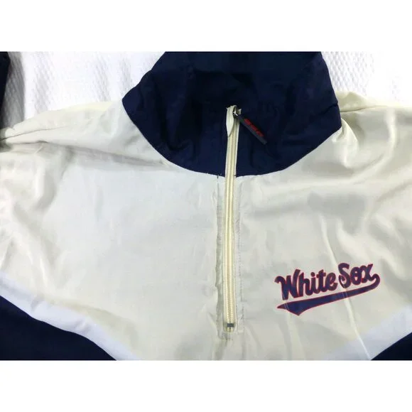 Chicago White Sox Quarter Zip Jacket Windbreaker Tri Color Chevron Xfinity Polye - Picture 8 of 16